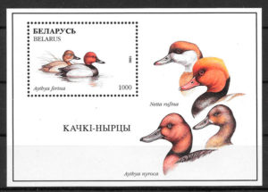 filatelia fauna Bielorrusia 1996