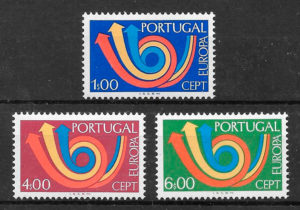 filatelia colección Europa Portugal 1973