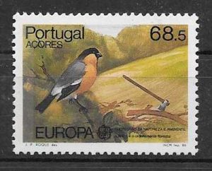 colección sellos tema Europa Azores 1986