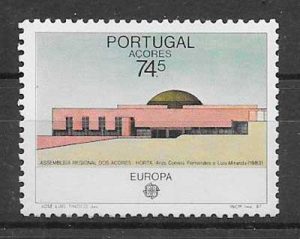 colección sellos tema Europa Azores 1987