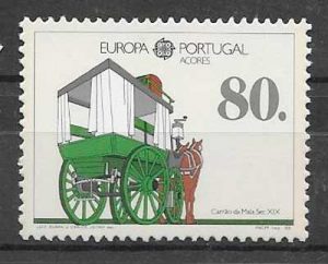 sellos tema Europa Azores 1988