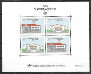 filatelia tema Europa Azores 1990