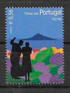 colección sellos tema Europa Azores 2004