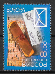 colección sellos Europa Rusia 2008