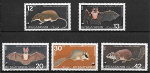 colección sellos fauna Bulgaria 1983