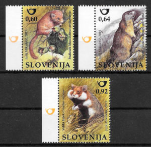 colección sellos fauna Eslovena 2015