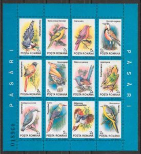 sellos Rumania fauna 1991