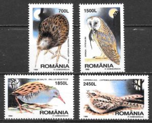 filatelia fauna Rumania 1998