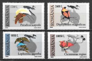 coleccion sellos fauna Rumania 2000