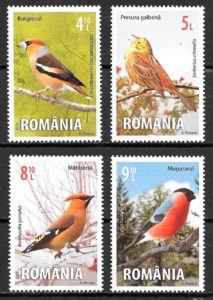 filatelia fauna Rumania 2015