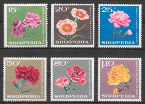 colección sellos flora Albania 1968