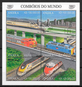 filatelia trenes Angola 1997