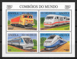 filatelia trenes Angola 1997