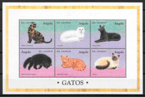 filatelia gatos 1998 Angola