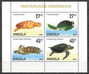 sellos colección fauna Angola 2007