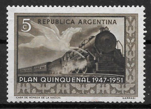 sellos trenes Argentina 1951