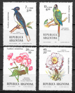 filatelia fauna y flora Argentina 1976