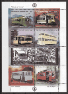 sellos Argentina 1997 trenes