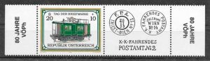 colección sellos trenes Austria 2001