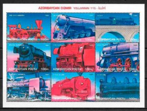 sellos trenes Azerbaiyan 1996