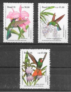 colección sellos flora y fauna Brasil 1991