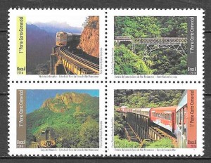 filatelia trenes Brasil 2016