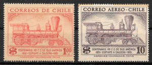 selos trenes Chile 1954