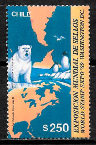 colección sellos fauna Chile 1989