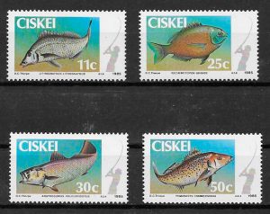 colección sellos fauna Ciskei 1985