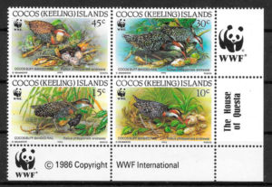 sellos wwf Cocos Islands 1992