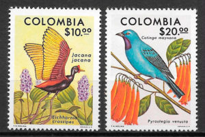 filatelia colección fauna y flora Colombia 1977