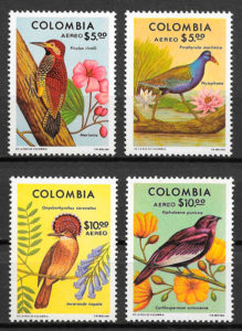 filatelia colección fauna y flora Colombia 1977