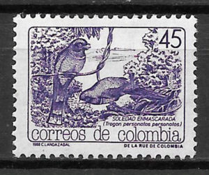 colección sellos fauna Colombia 1989
