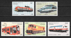 sellos trenes Congo 1991