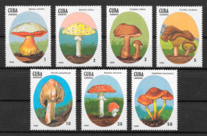 colección sellos setas Cuba 1988