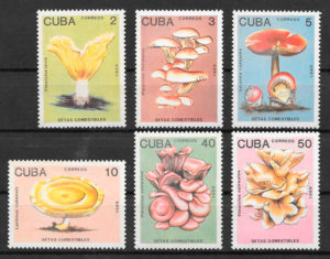 colección sellos setas Cuba 1989