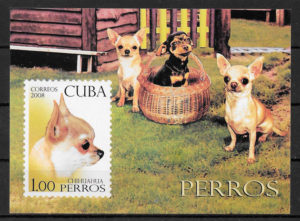 sellos perros Cuba 2008