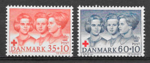 colección sellos cruz roja Dinamarca 1964