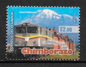 filatelia colección trenes Ecuador 2009