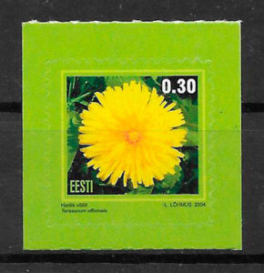 colección sellos flora Estonia 2004