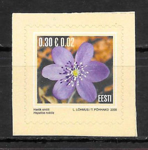 filatelia colección flora Estonia 2006