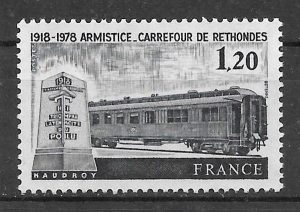 filatelia colección trenes 1978 Francia