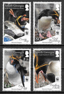 filatelia coleccion wwf Georgia del sur - Falkland Island 2017