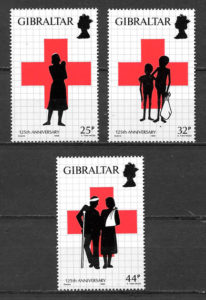 filatelia cruz roja Gibraltar 1989