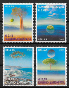 filatelia colección flora Grecia 2003