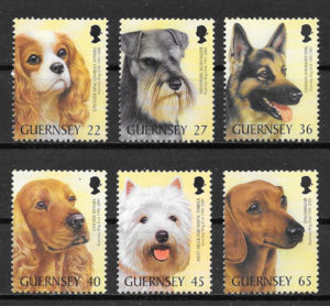 filatelia perros Guernsey 2001