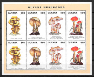 filatelia colección setas Guyana