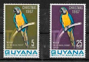 filatelia fauna Guyana 1967