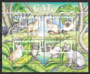 colección sellos gatos y perros Guyana 2001