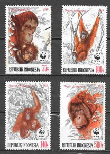 filatelia colección fauna wwf Indonesia 1989